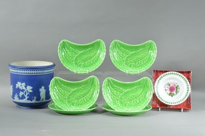 Lot 100 - A 19th century Samuel Lear jasperware planter