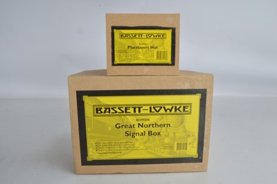 Lot 796 - Corgi / Bassett Lowke BL99086 Great Northern Signal Box and BL99085 Platelayers Hut (2 boxes) 