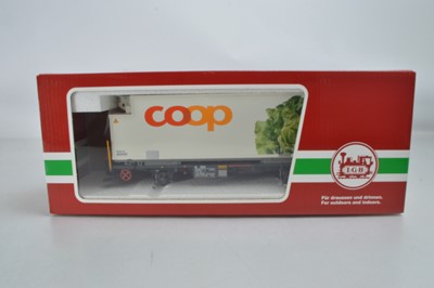 Lot 813 - LGB G Gauge Swiss Rhb CO-OP Refrigerated Container Car