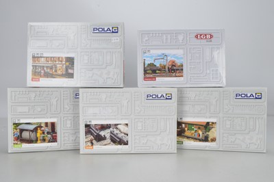 Lot 858 - POLA G Scale Train Station and Town Themed Kits (5)