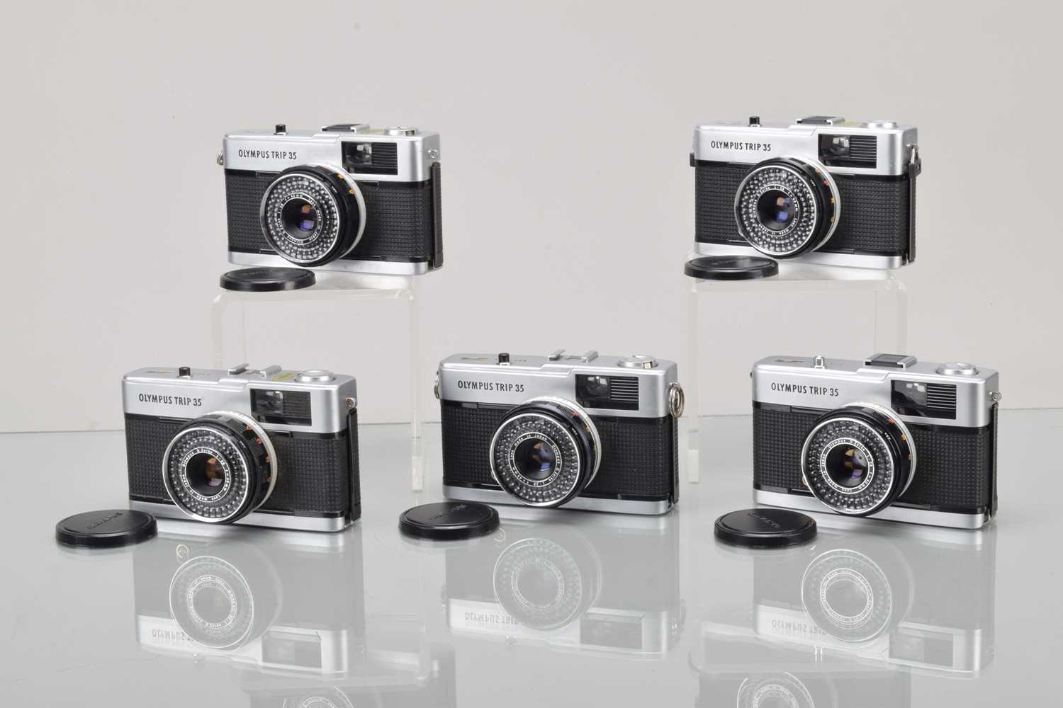 Lot 1 - Five Olympus Trip 35 Compact Cameras