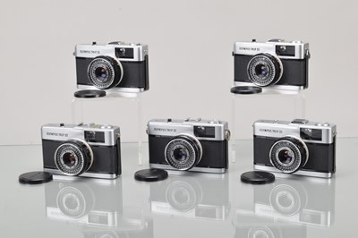 Lot 1 - Five Olympus Trip 35 Compact Cameras