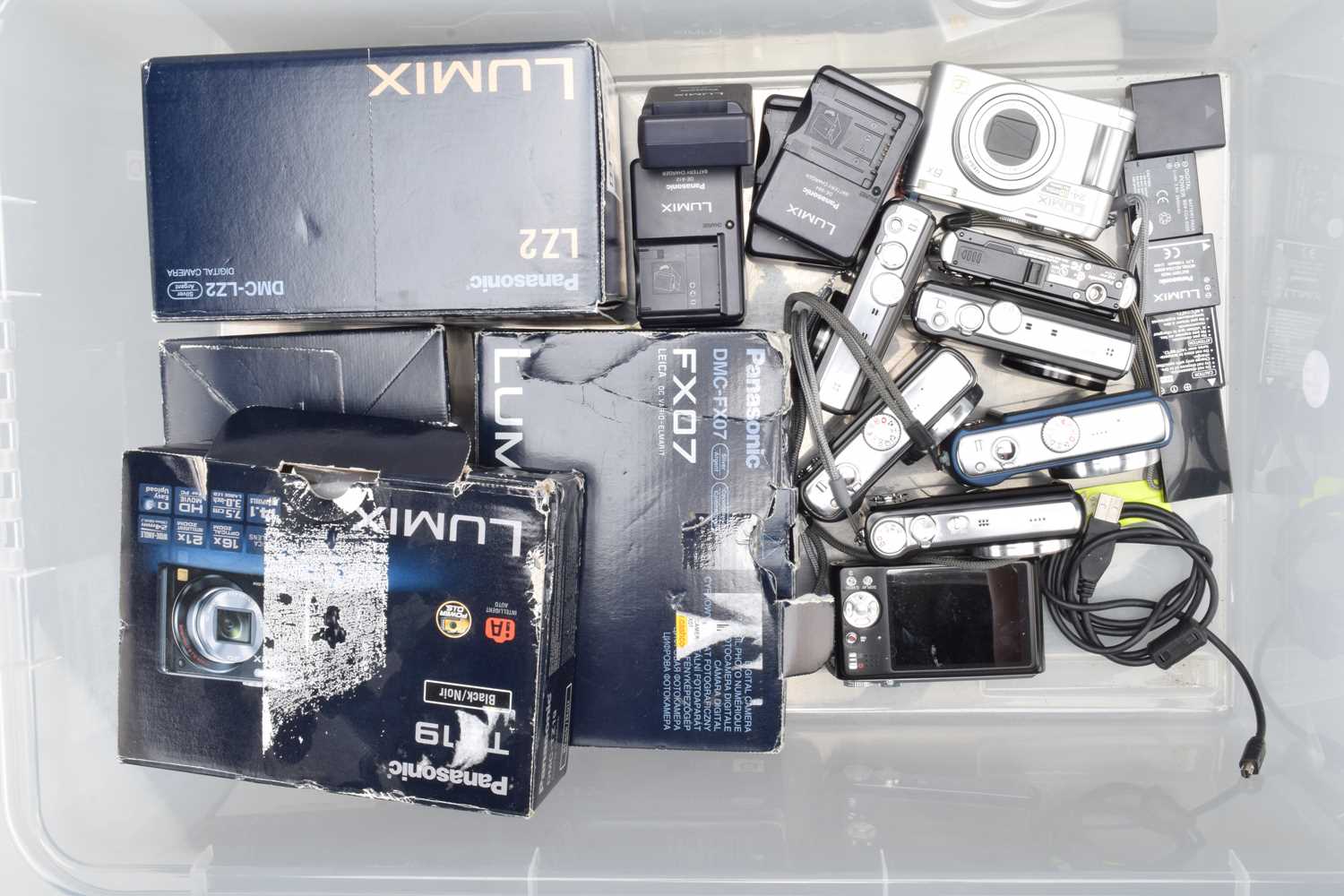 Lot 9 - Eight Panasonic Lumix Compact Digital Cameras