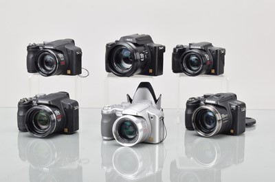 Lot 10 - Five Panasonic Lumix Digital Bridge Cameras