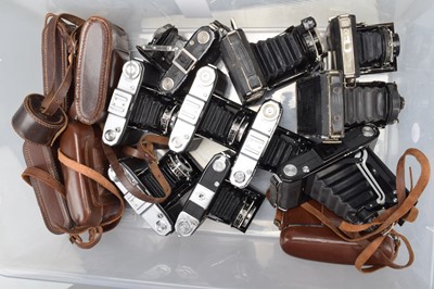 Lot 22 - Eleven Zeiss Ikon Folding Cameras