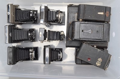 Lot 26 - A Tray of Ensign Folding Cameras