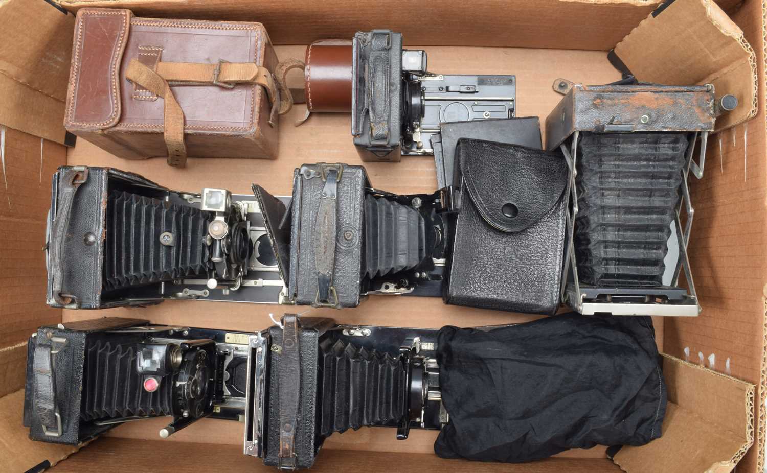 Lot 37 - A Group of Folding Plate Cameras