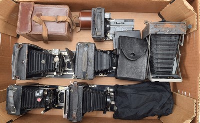 Lot 37 - A Group of Folding Plate Cameras