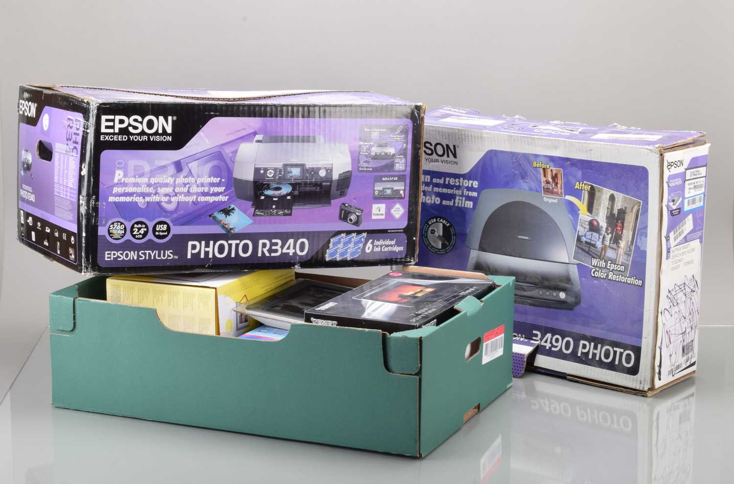 Lot 47 - Two Epson Printers and Digital Picture Frames