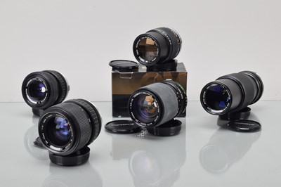 Lot 93 - Five Olympus OM Lenses