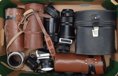 Lot 196 - A Kiev 60 Camera Body and Lenses