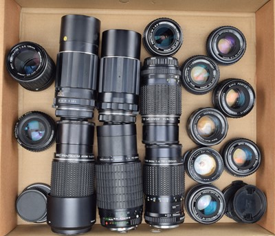 Lot 253 - A Tray of Pentax Lenses.