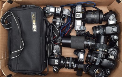Lot 270 - A Tray of Minolta SLR Cameras