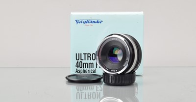 Lot 351 - A Voigtländer Ultron 40mm f/2 SL Aspherical Lens
