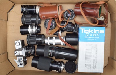 Lot 380 - A Praktica Super TL 2 SLR Camera and Various Lenses