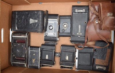 Lot 381 - A Tray of Folding Cameras