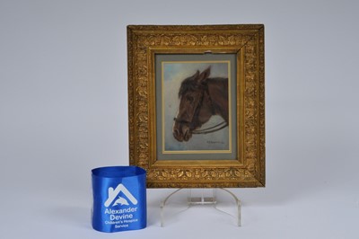 Lot 18 - Painting of a horse's head