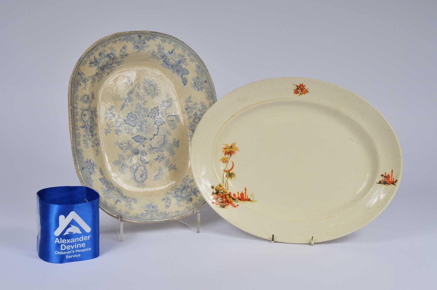 Lot 19 - Two English stoneware platters