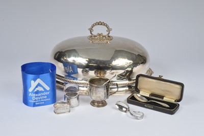 Lot 41 - Collection of silver and plated items