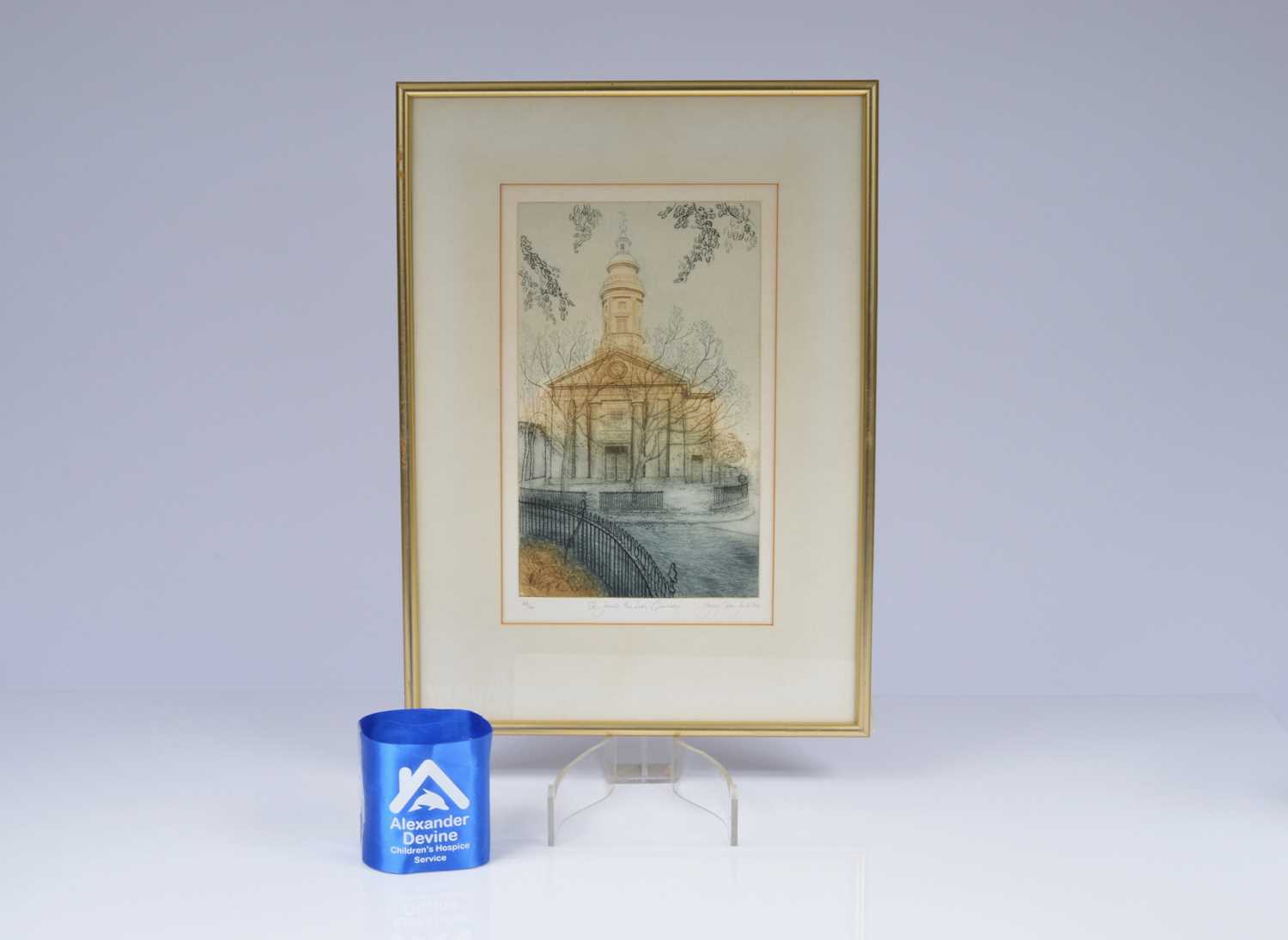 Lot 53 - Etching of St James the Less, Guernsey