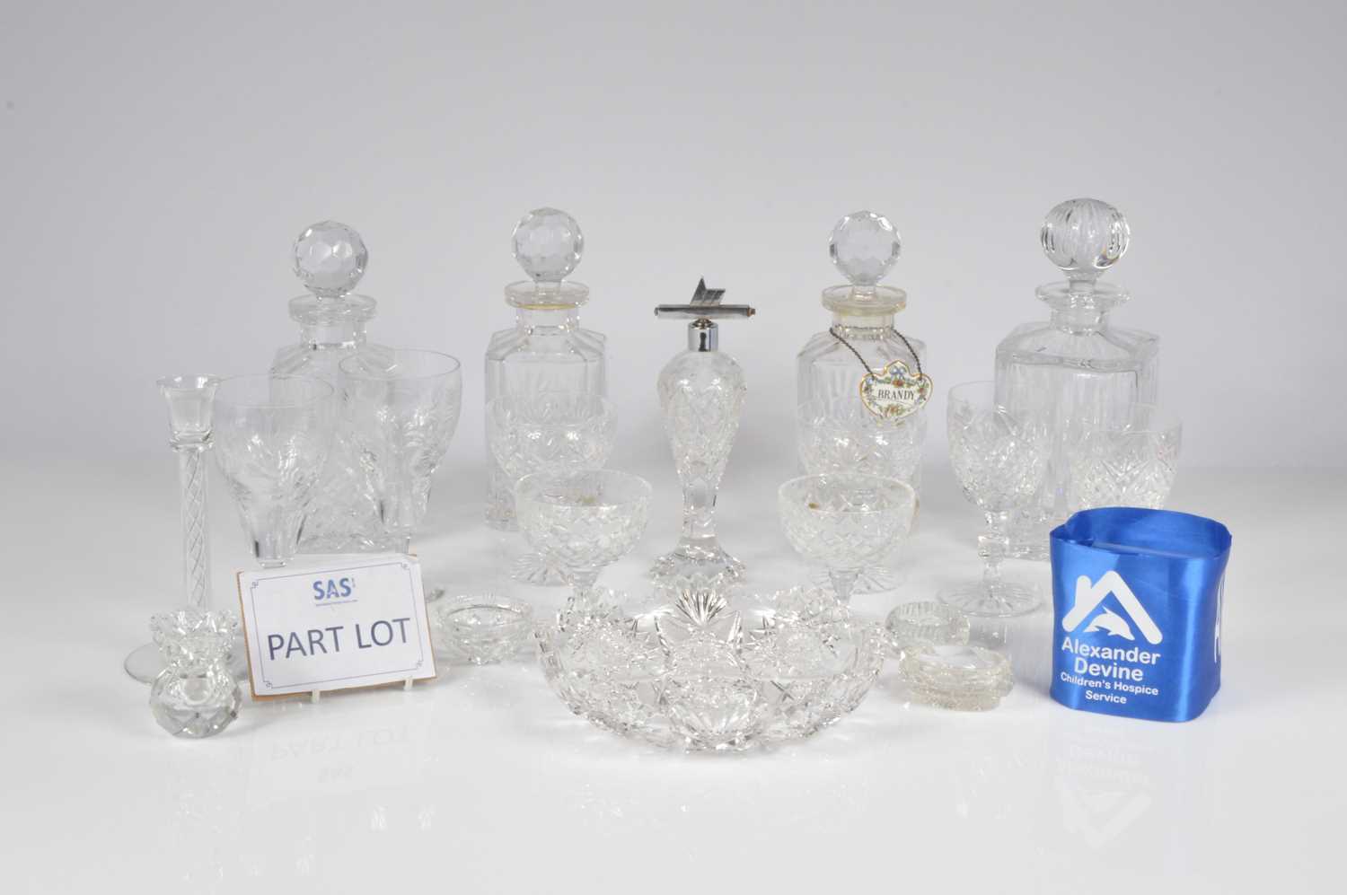 Lot 81 - A quantity of crystal, including 4 decanters