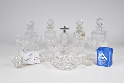 Lot 81 - A quantity of crystal, including 4 decanters