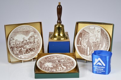 Lot 96 - Three decorative Crown Staffordshire plates