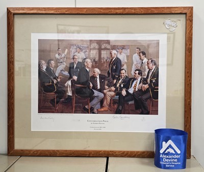 Lot 146 - Cricket print by Andrew Festing, 'Conversation Piece'