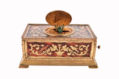 Lot 18 - A 19th Century Red Boulle Work Singing Bird Box