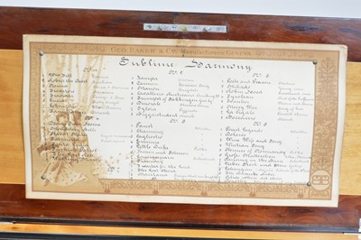 Lot 30 - A changeable-cylinder 'Sublime Harmony' Musical by Geo. Baker