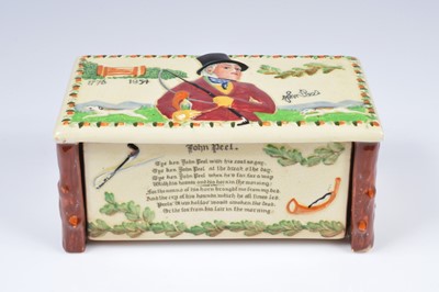 Lot 87 - A Crown Devon Fielding's John Peel Ceramic Musical Cigarette Box