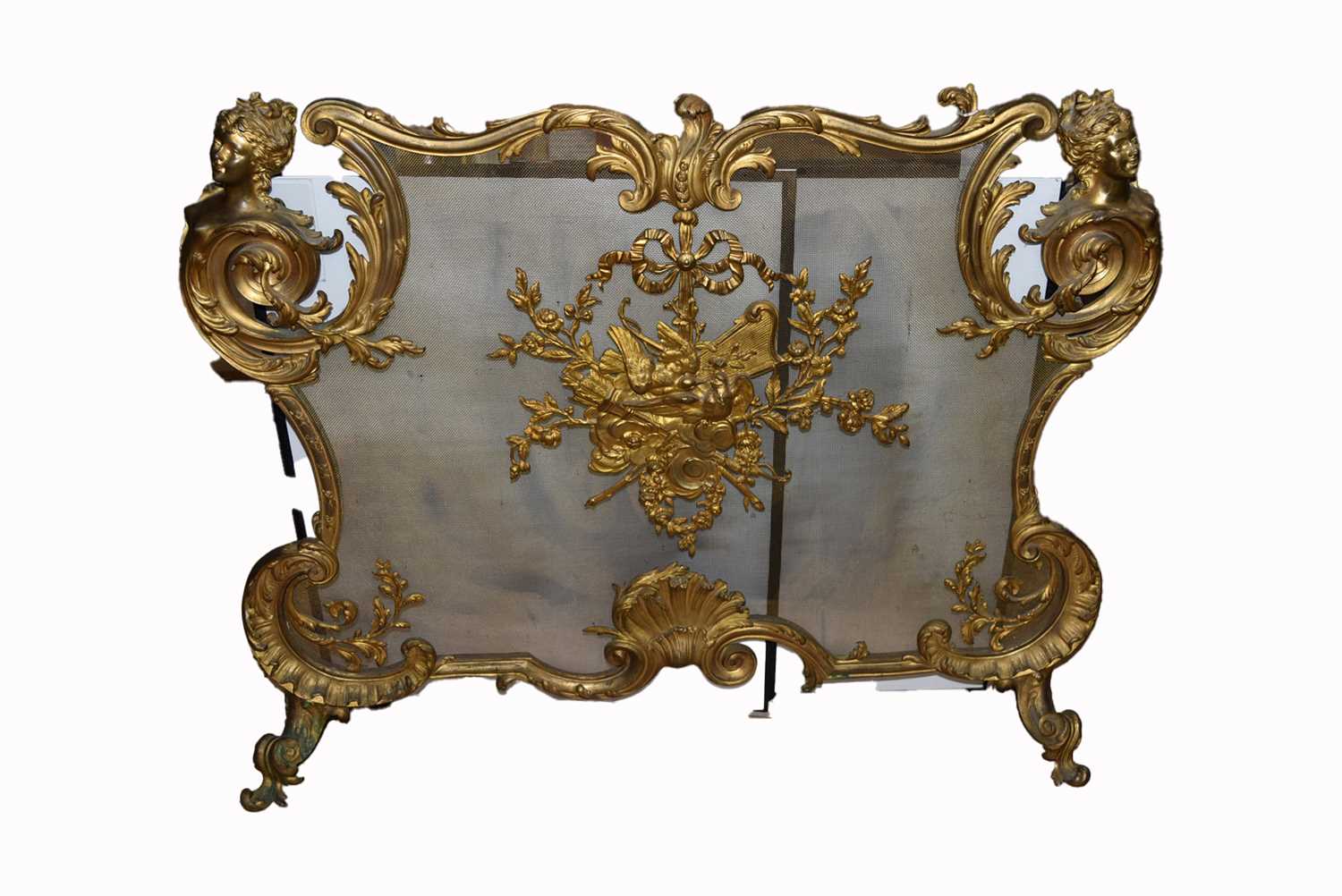 Lot 96 - A late 19th Century French fire screen