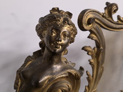Lot 96 - A late 19th Century French fire screen
