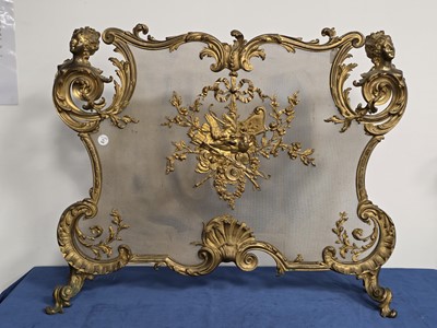 Lot 96 - A late 19th Century French fire screen