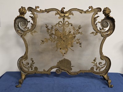Lot 96 - A late 19th Century French fire screen