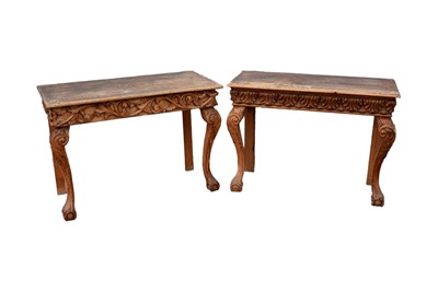 Lot 114 - Harlequin Pair of 19th Century Pine Pier/Console Tables (2)