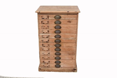 Lot 116 - Edwardian Pine Egg Storage/Collectors Chest of Drawers