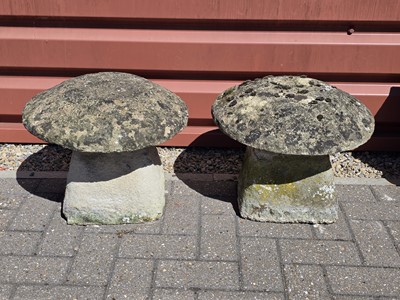 Lot 122 - A small pair of Staddle Stones
