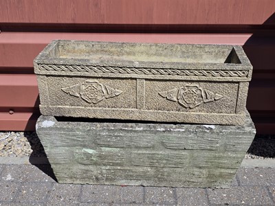 Lot 123 - Two concrete planters