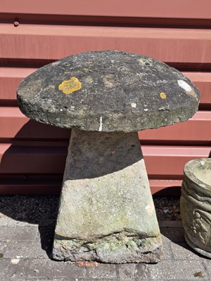 Lot 126 - A large concrete Staddle Stone