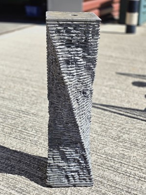 Lot 137 - A slate water feature/pedestal