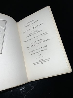 Lot 149 - George William, Lord Lyttelton "Contributions towards a Glossary of the Glynne Language"