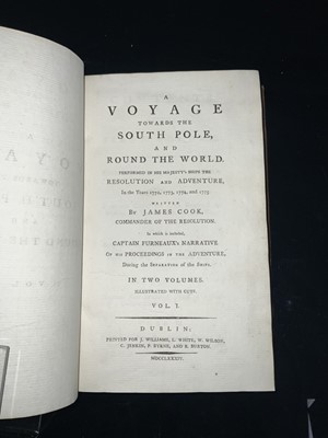 Lot 152 - Exploration - Capt. James Cook (1728-1779)  "A Voyage towards the South Pole and Around the World" Vol 1 only