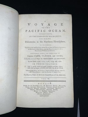 Lot 153 - Exploration - Capt. James Cook (1728-1779)  "A Voyage To The Pacific Ocean Undertaken by the Command Of His Majesty For Making Discoveries in the Northern Hemisphere" Vol 3 only