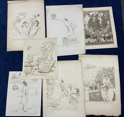 Lot 177 - Prints & Engravings - James Sayers (or Sayer) (1748-1823) "Outlines of the Opposition collected from the Designs on the most capital Jacobin artists"