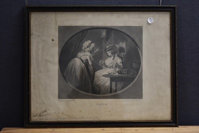 Lot 183 - A pair of 18th Century stipple engravings "The Curate of the Parish…" & "The Vicar of the Parish…"