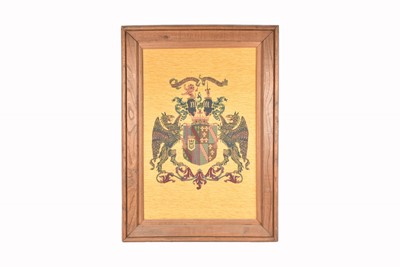 Lot 229 - An Antique Needlework Coat of Arms