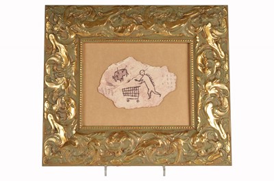 Lot 238 - Banksy Peckham Rock replica wooden postcard