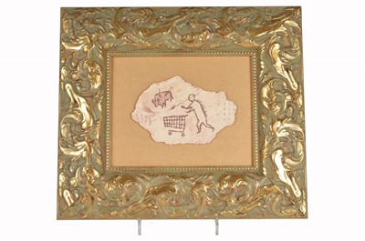 Lot 251 - Banksy Peckham Rock replica wooden postcard