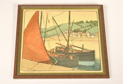Lot 278 - A Frances M Blair woodblock framed picture